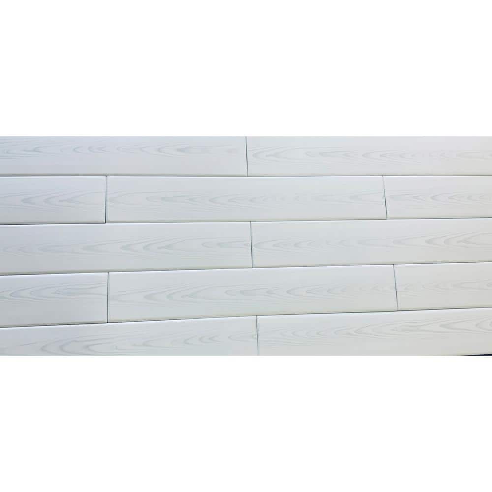 Country White Foam Wood Ceiling Planks 39" x 6"