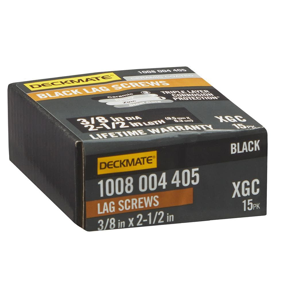3/8 in. x 2-1/2 in. Black Exterior Hex Head Lag Screw (15-Pack) price history on PriceWatchPro