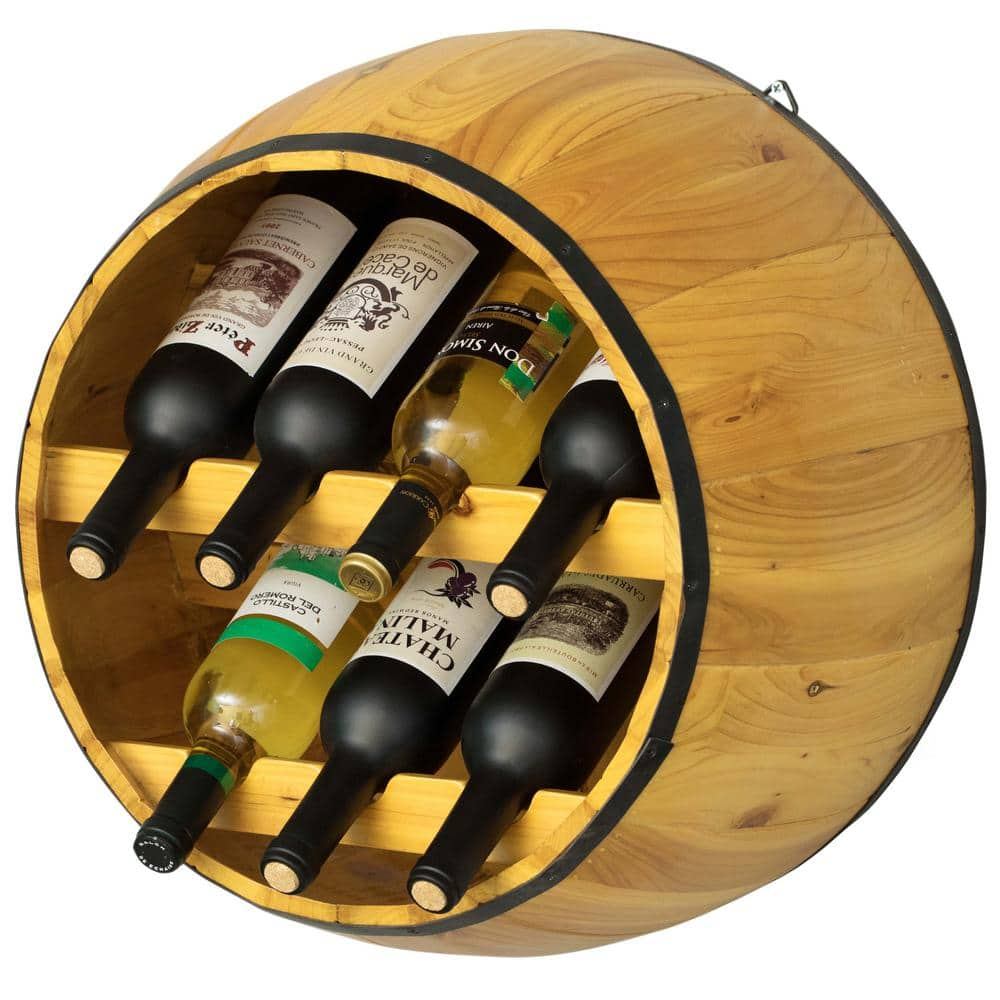 2L Wine Barrel Dispenser Display, Wooden Wine Decanter with Wine Bottle Holder sale