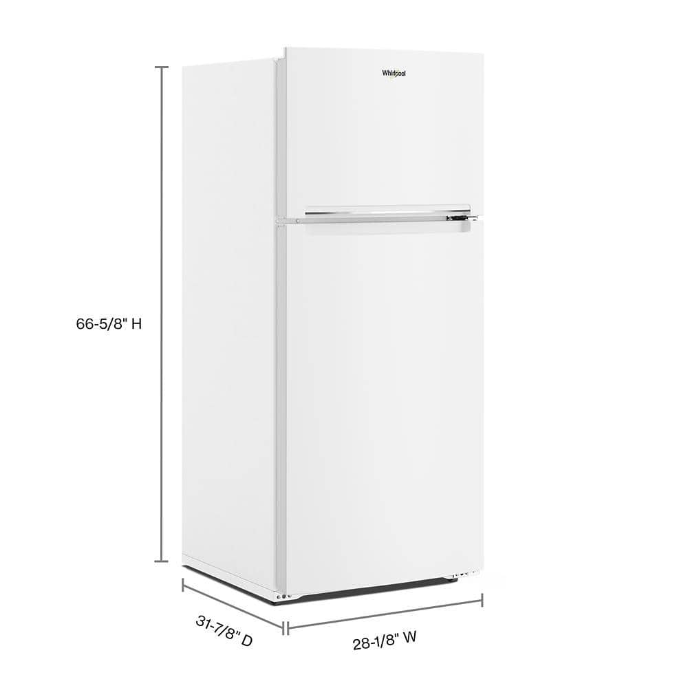 White 16.3 cu. ft. Top Freezer Refrigerator with Ice Maker