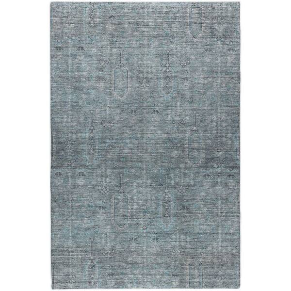Dream Shag Premium Machine Washable Abstract ADS790 Teal 9 ft. x 12 ft. Area Rug