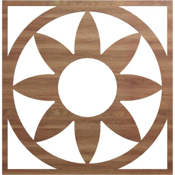 Ekena Millwork 24 in. x 8.75 in. x 0.375 in. Wood Medallion Moulding