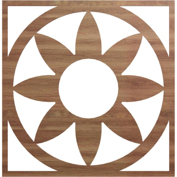 Ekena Millwork 0.375 in. x 36 in. x 36 in. Wood Medallion Moulding