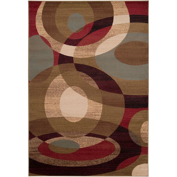 Livabliss Collipulli Tea Leaves 4 ft. x 5 ft. Area Rug