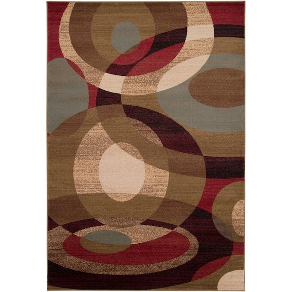 Livabliss Collipulli Tea Leaves 7 ft. x 10 ft. Area Rug