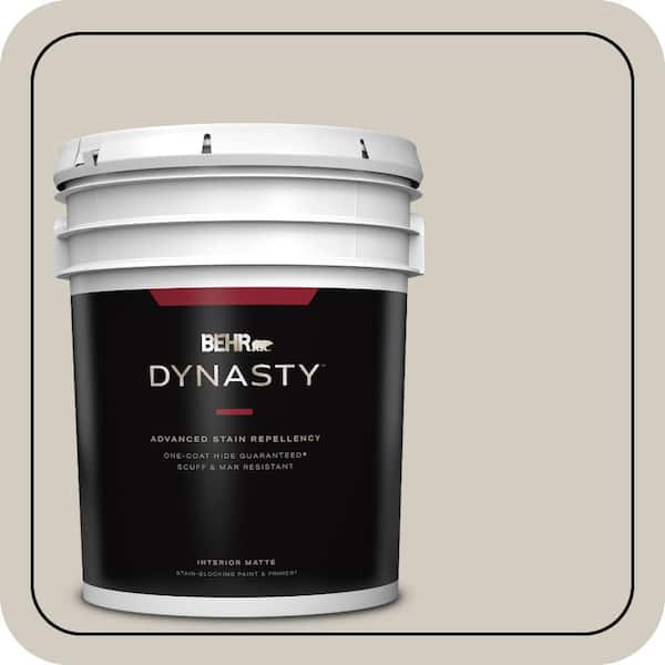 BEHR DYNASTY 5 gal. #N320-2 Toasty Gray Matte Interior Stain-Blocking Paint & Primer