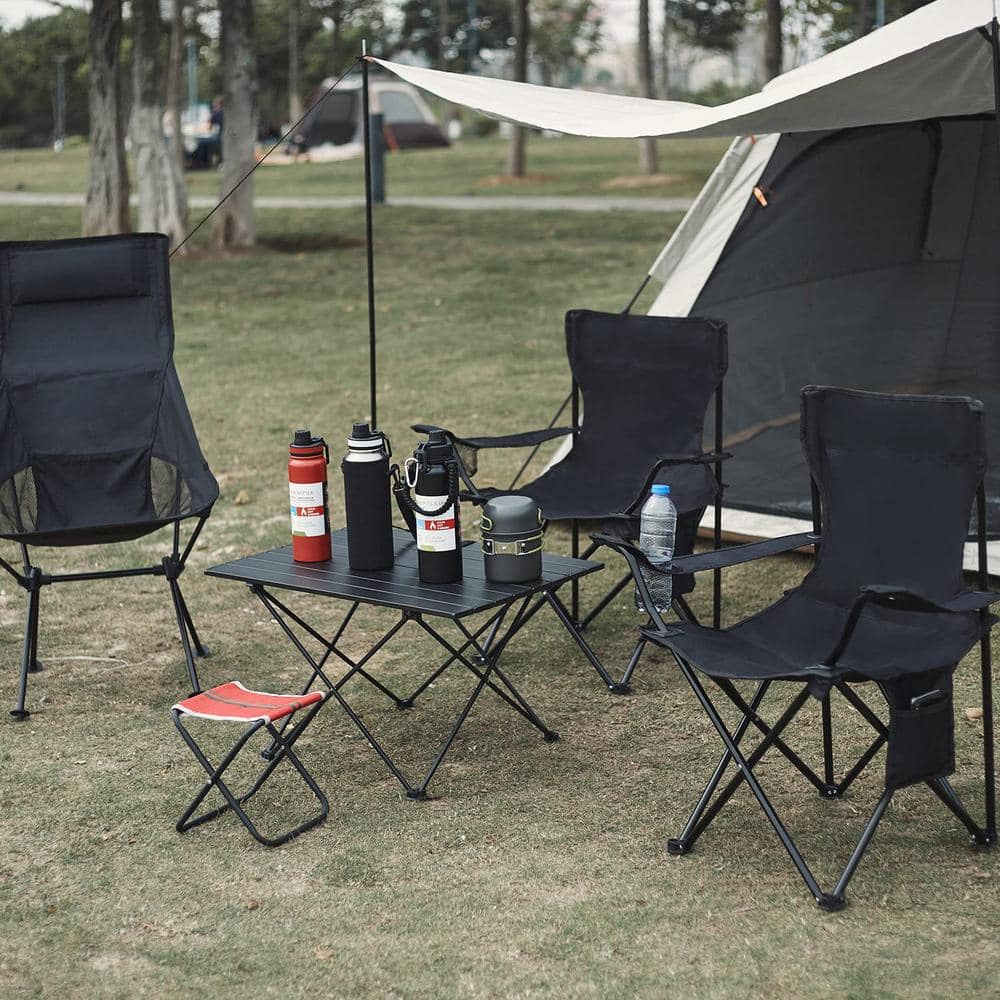 Red Lightweight Portable Folding Steel Camping Chair