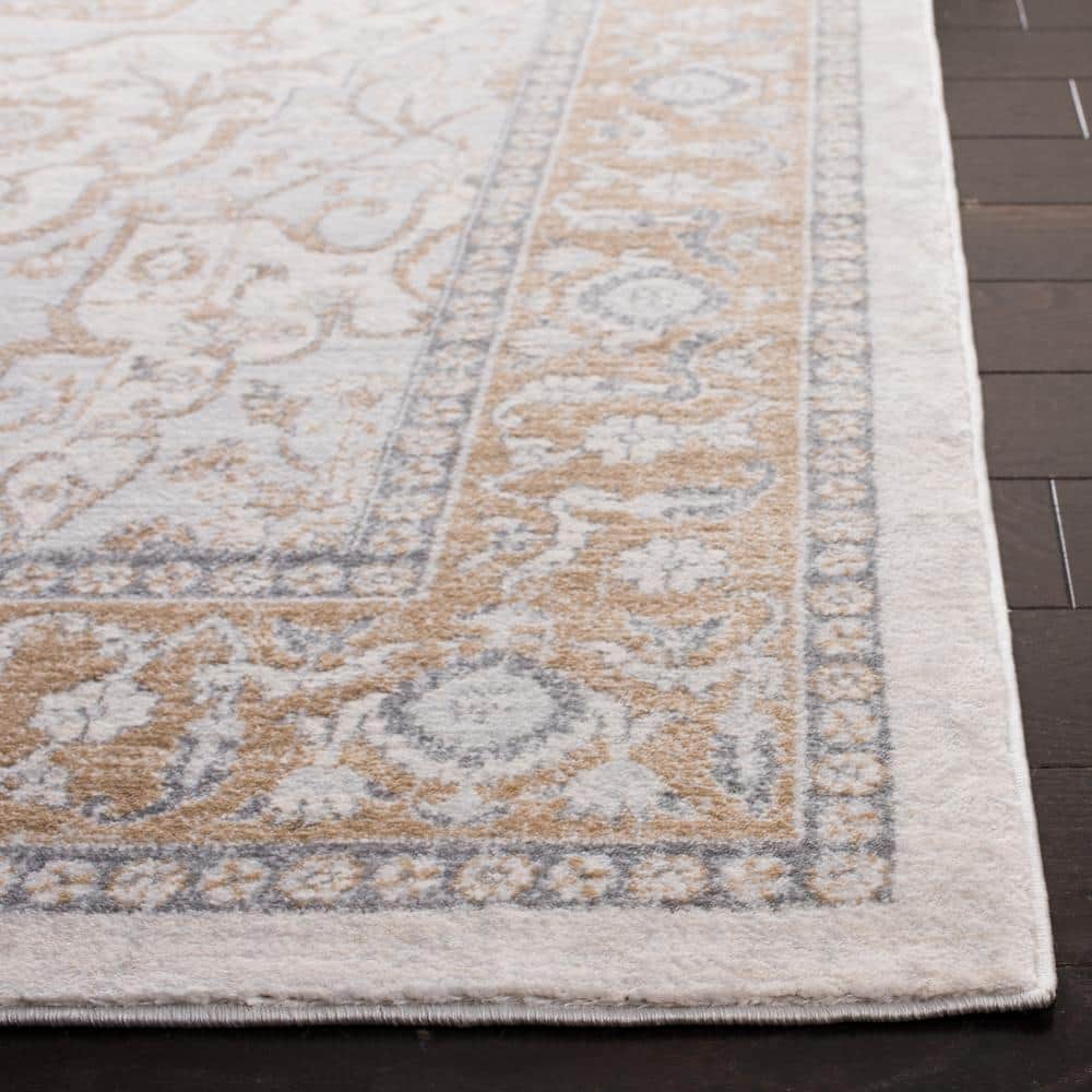 Elegant Isabella 47" Hand-Knotted Round Area Rug in Soft Grey