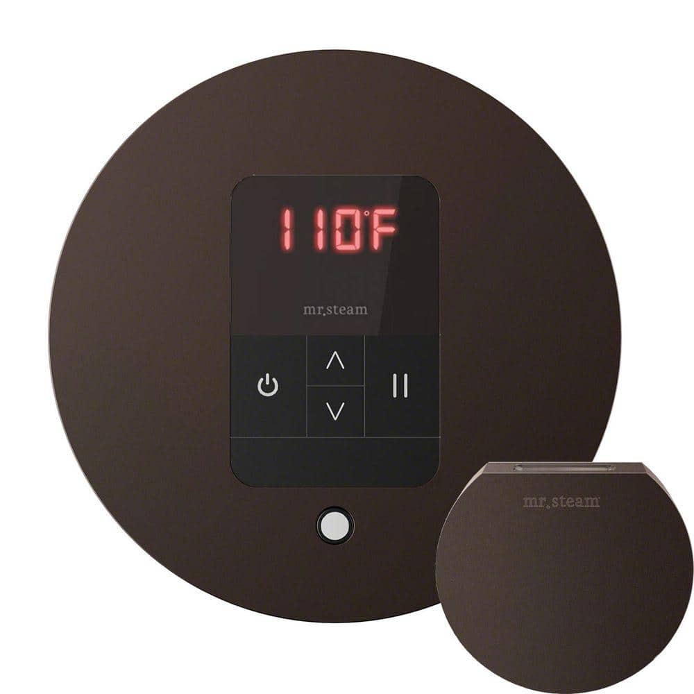 Mr. Steam iTempo Round Steam Shower Control in OilRubbed Bronze