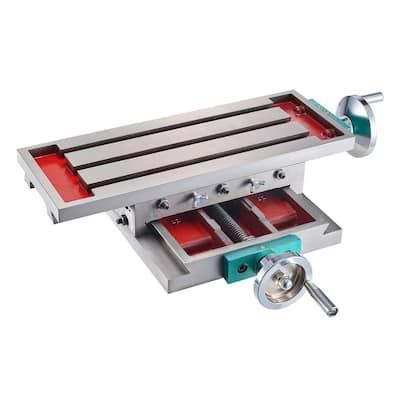Compound Milling Machine Work Table 17.7 in. x 6.7 in. Heavy-duty 2 Axis 4-Ways for Milling and Drilling Machines