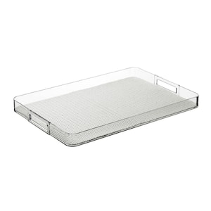 Fishnet White 19 in.W x 1.5 in.H x 13 in.D Rectangular Acrylic Serving Tray