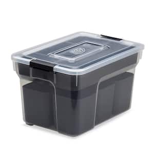 Sort It 2.1 Gal. Plastic Stacking Container with Removable Tray Cups
