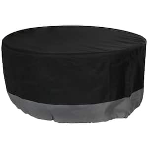 40 in. Gray/Black Round 2-Tone Outdoor Fire Pit Cover