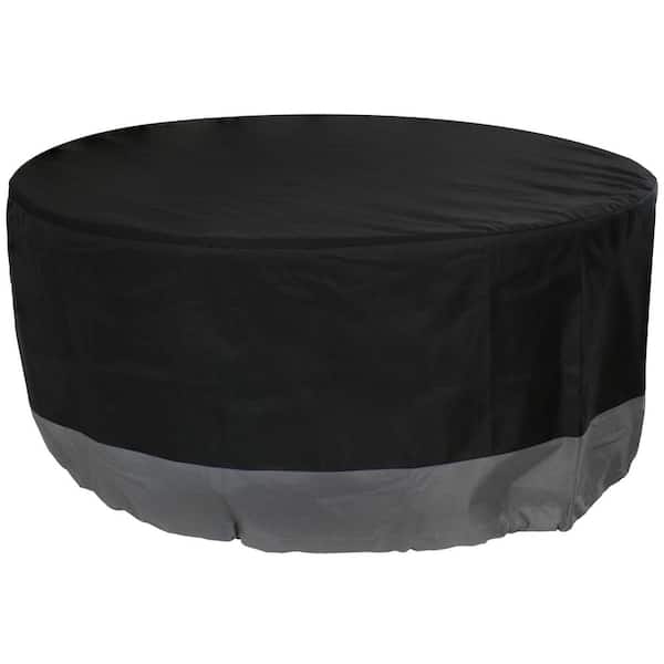 Sunnydaze 30 in. Gray/Black Round 2-Tone Outdoor Fire Pit Cover