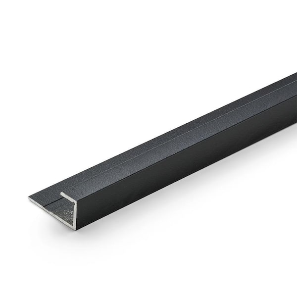 Matte Black 8mm x 36in Aluminum Square Floor Transition Strip