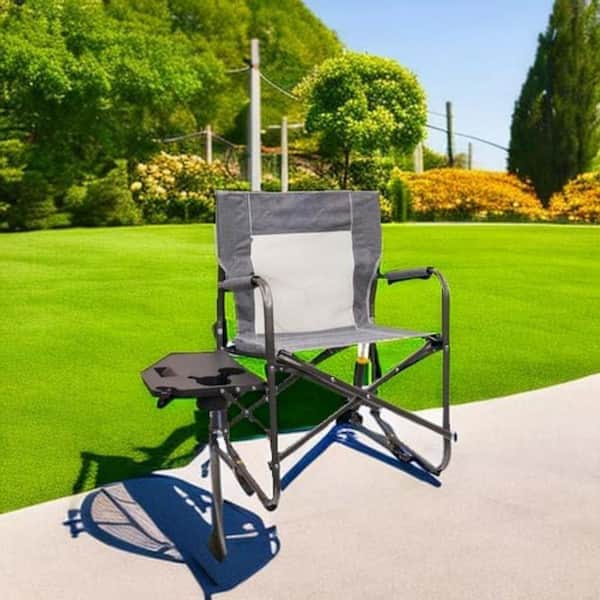 Cubilan Metal Outdoor Rocking Chair Side Table Camping Chair