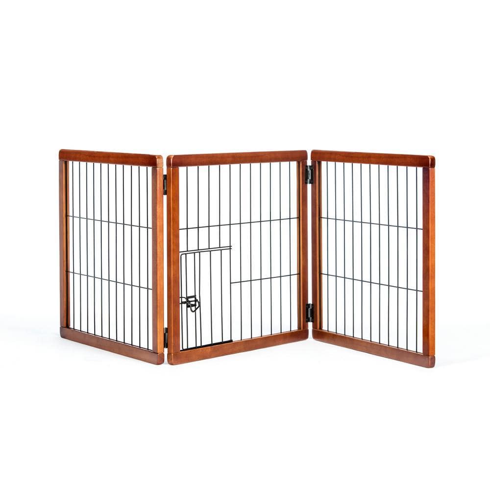 Carlson Wood 3 Panel Free Standing Pet Gate with Small Pet Door price history on PriceWatchPro