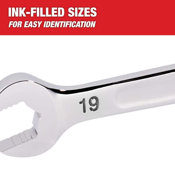 Milwaukee - SAE/Metric Combination Ratcheting Wrench Mechanics Tool Set (30-Piece)