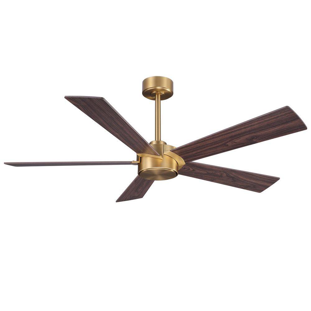 54 in. (4.5 ft. ) Indoor Housing Gold 120V 172 RPM Brown woodgrain Blades Ceiling Fan with Remote Control 6 Speed price history on PriceWatchPro