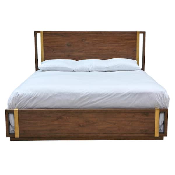 Home Meridian International Gold Strap Mid-Century Queen Bed