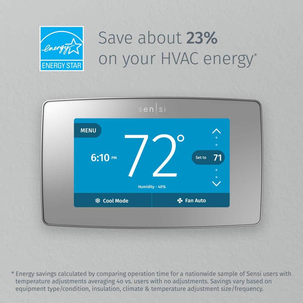 Silver Programmable Touchscreen Wi-Fi Smart Thermostat