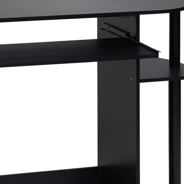 Furinno 32 in. Rectangular Espresso Computer Desk with Hutch