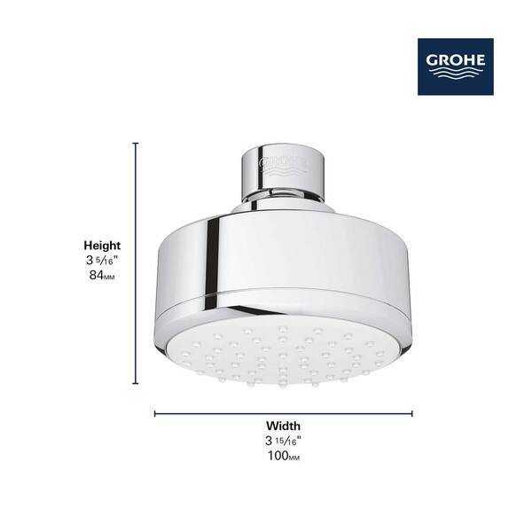1-Spray 15 in. Single Wall Mount Fixed Rain Shower Head in Chrome 1-Spray 15 in. Single Wall Mount Fixed Rain Shower Head in Chrome