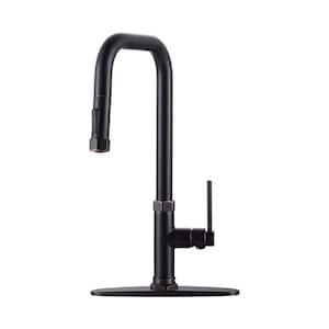 Single Handle Pull Down Sprayer Kitchen Faucet with Pull Out Spray Wand in Oil Rubbed Bronze