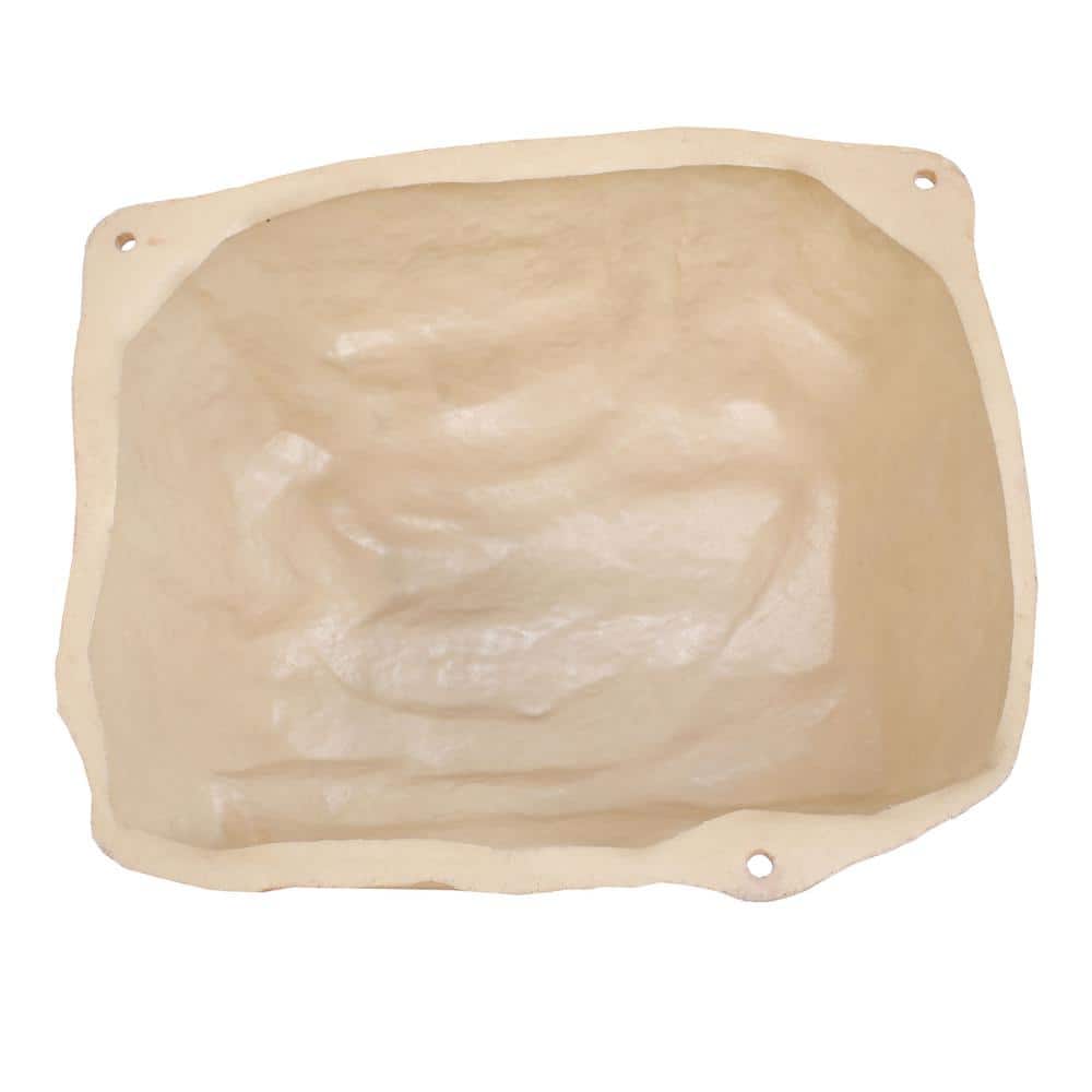Sand Polyresin Low-Profile Garden Rock Cover with Stakes