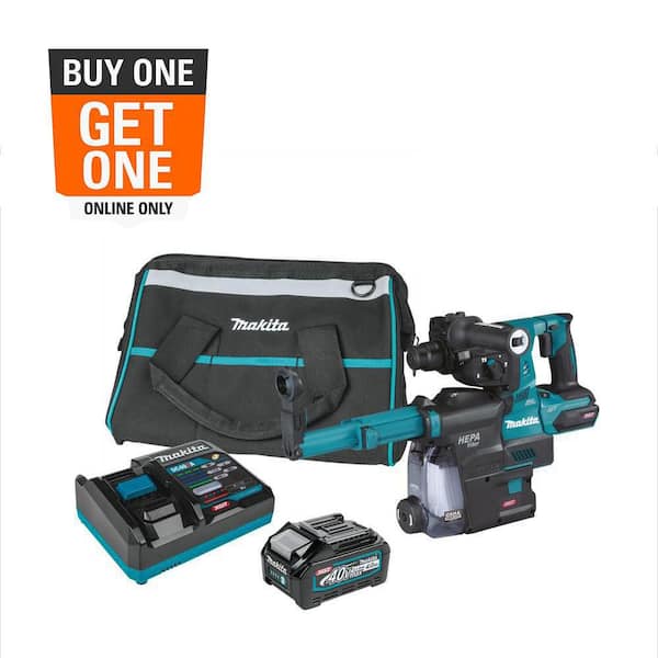 40V max XGT Brushless 1-1/8 in. Cordless Rotary Hammer Kit with Extractor, AFT, AWS Capable (4.0Ah)