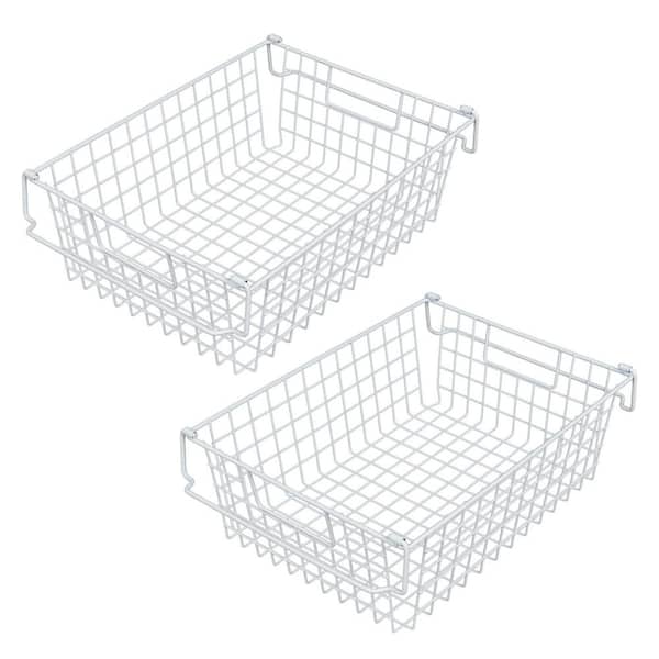 SHMAMT Plastic Stackable Storage Bins and Organizers for Pantry (3 Pack) –  White Medium Stackable Baskets for Organizing Kitchen, Bathroom, Under  Sink, Office, Desk and Bedroom 