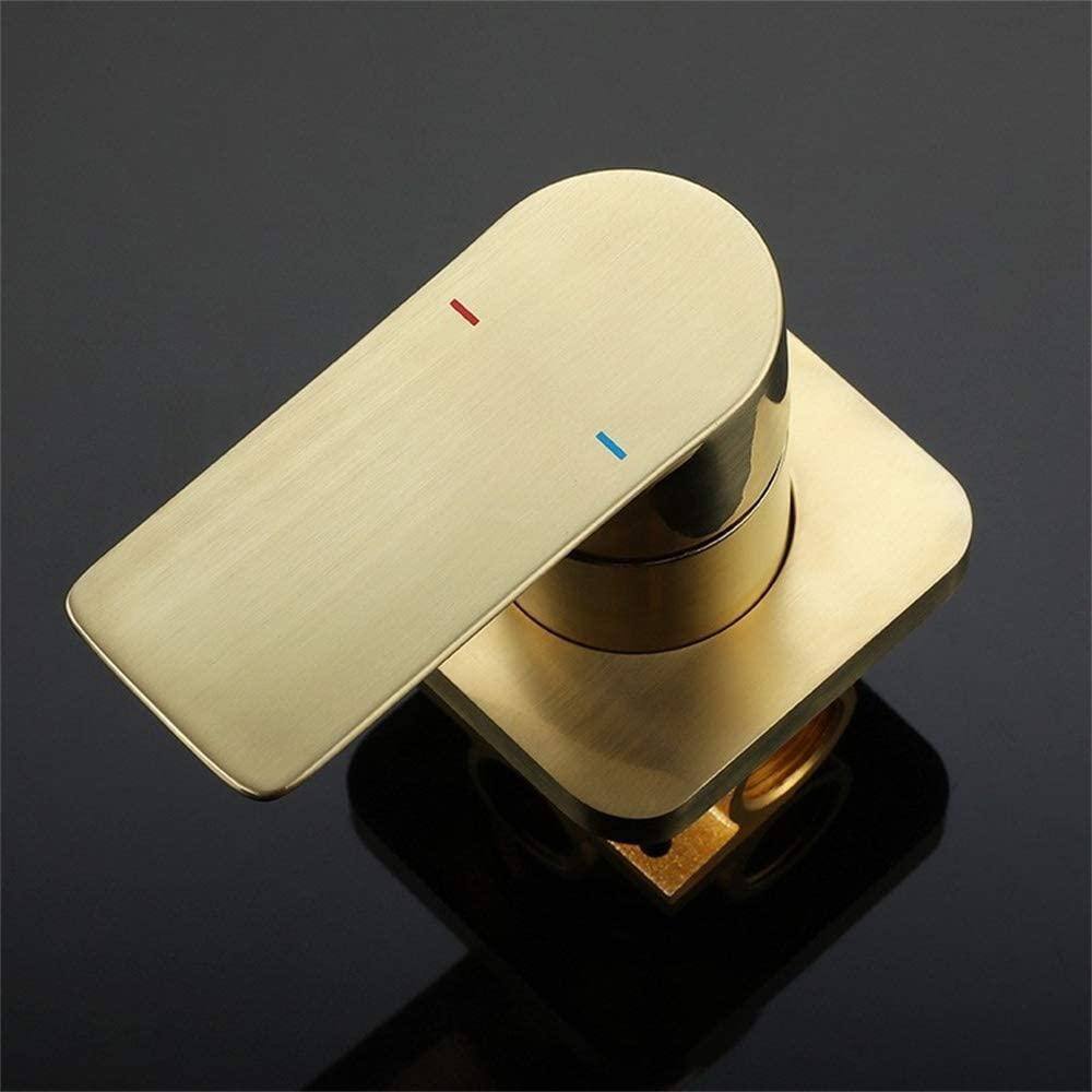 Brushed Gold Wall-Mounted Waterfall Bathroom Faucet