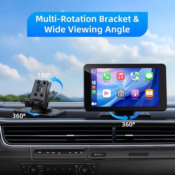 Apple - 空 Lukyamzn 7 in. HD Portable Touch Screen Car Stereo Wireless