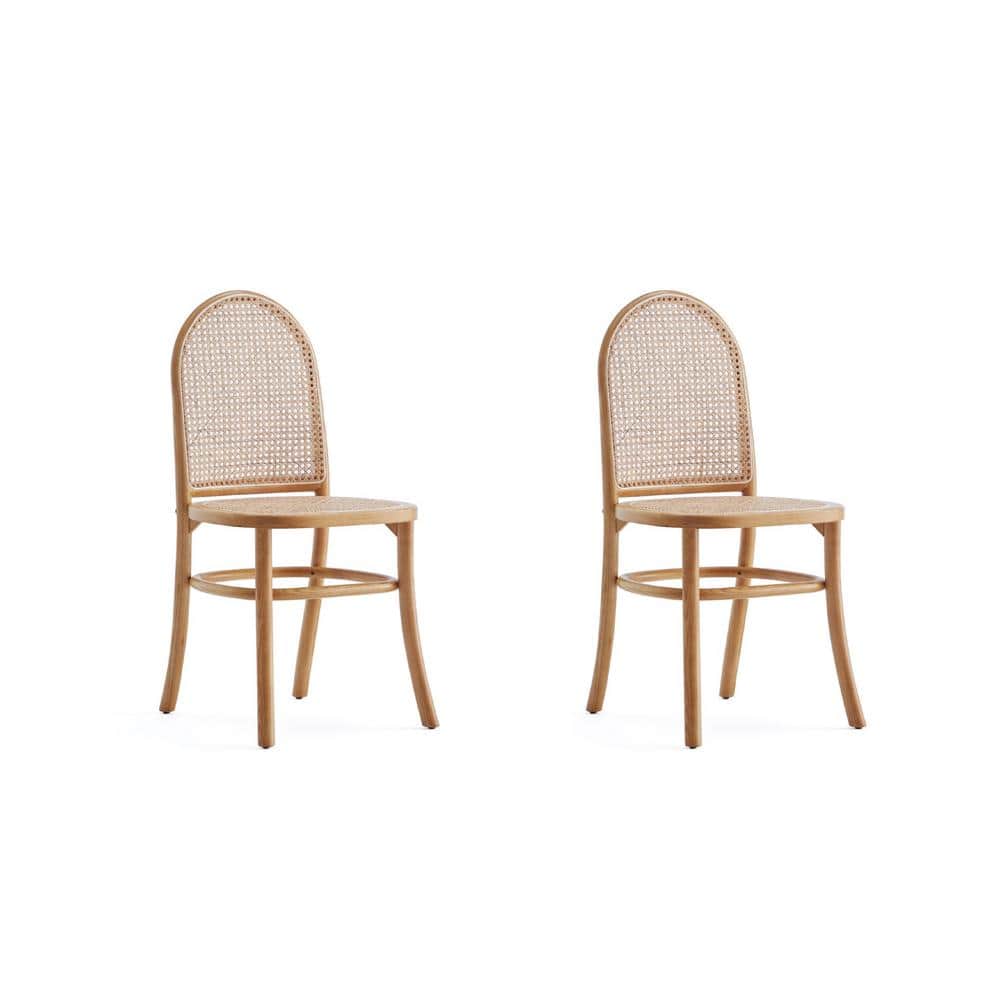 Paragon 2.0 Collection DCCA12-NA 17.52"" Set of 2 Dining Chair  in Nature and -  Manhattan Comfort