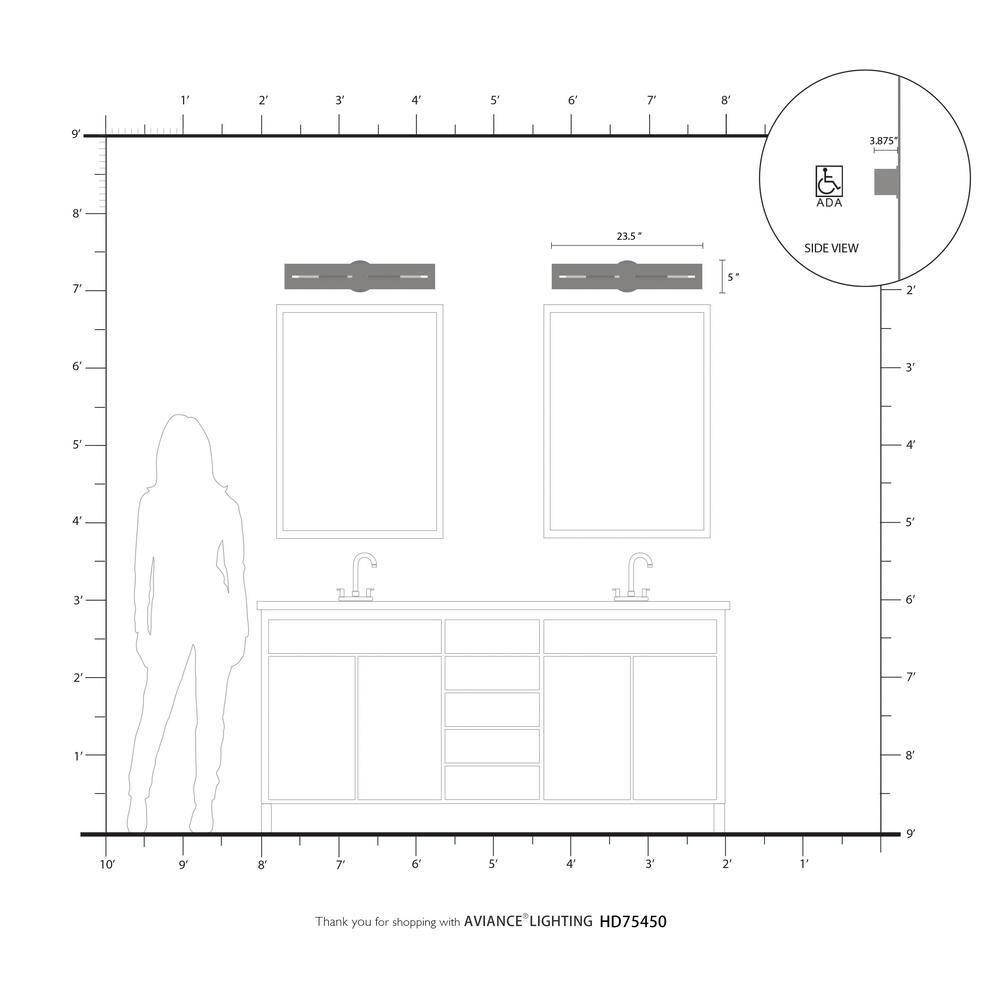 Soma Brushed Nickel Dimmable 3-Light Outdoor Vanity Sconce