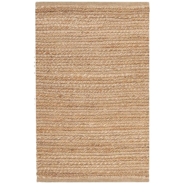 Natural Jute Natural doormat 2 ft. x 3 ft. Solid Contemporary Kitchen Area Rug
