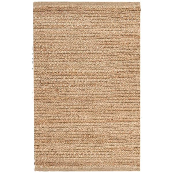 Natural Jute Natural doormat 2 ft. x 3 ft. Solid Contemporary Kitchen Area Rug