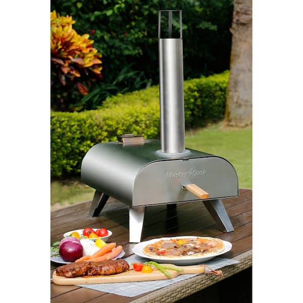BIG HORN OUTDOORS Pizza Ovens Wood Pellet Pizza Oven Wood Fired Pizza Maker  Portable Stainless Steel Pizza Grill