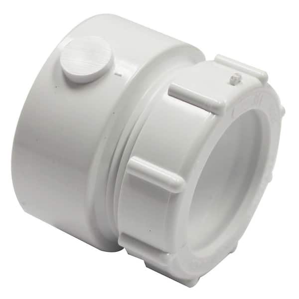 IPEX 1-1/2 in. PVC DWV Hub x Slip-Joint Trap Adapter With Plastic Nut