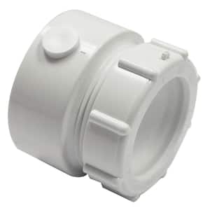 1-1/2 in. PVC DWV Hub x Slip-Joint Trap Adapter With Plastic Nut