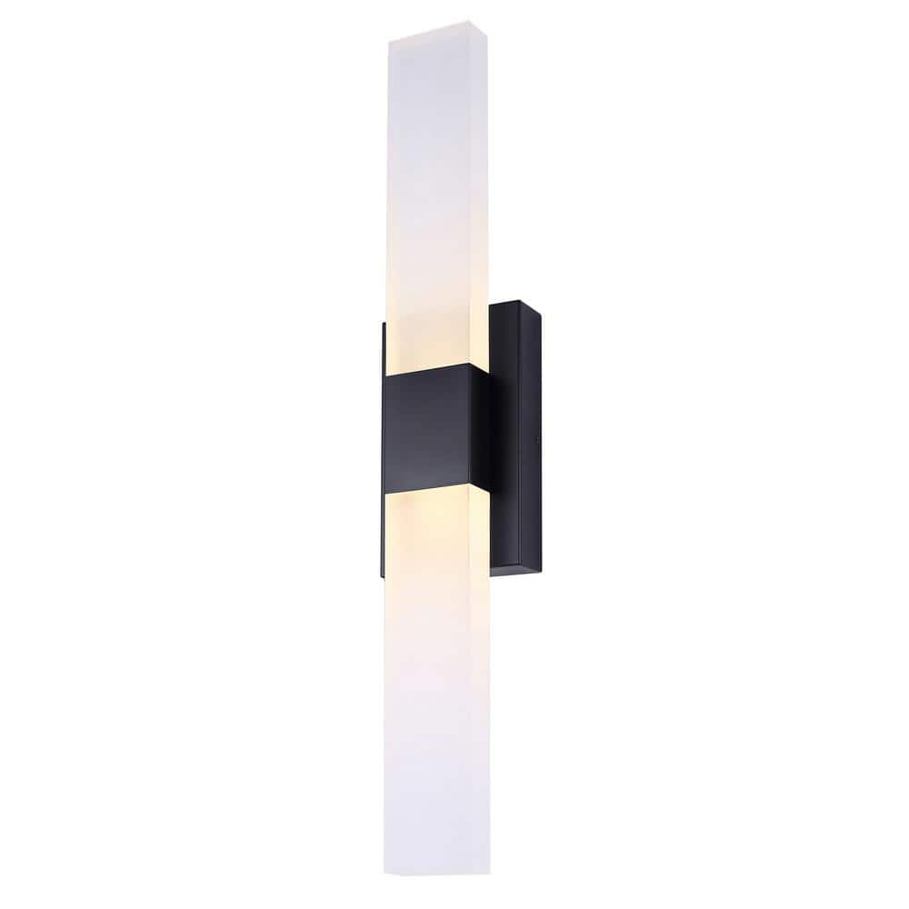 4.75 in. 2-Light Black LED Vanity Light Bar with Acrylic Shades and 3CCT Color Temperature Switch for Bathroom price history on PriceWatchPro