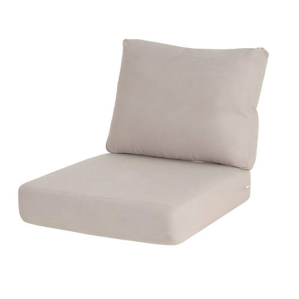 24 in. W x 18 in. H x 5 in. T Outdoor Club Chair Cushion Seat Cushion and Back Cushion in Beige price history on PriceWatchPro
