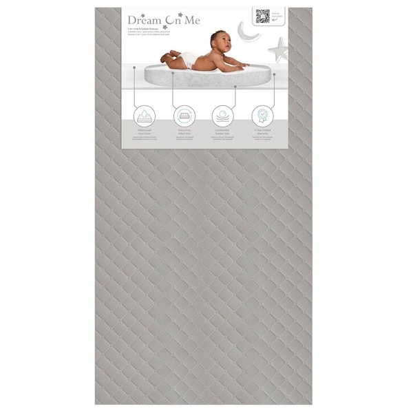 Asheville 4"Firm Fiber Crib And Toddler Mattress, I Waterproof I Green Guard Gold Certified