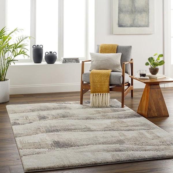 Tuscany Beige Modern Abstract  2 ft. x 2 ft. Area Rug