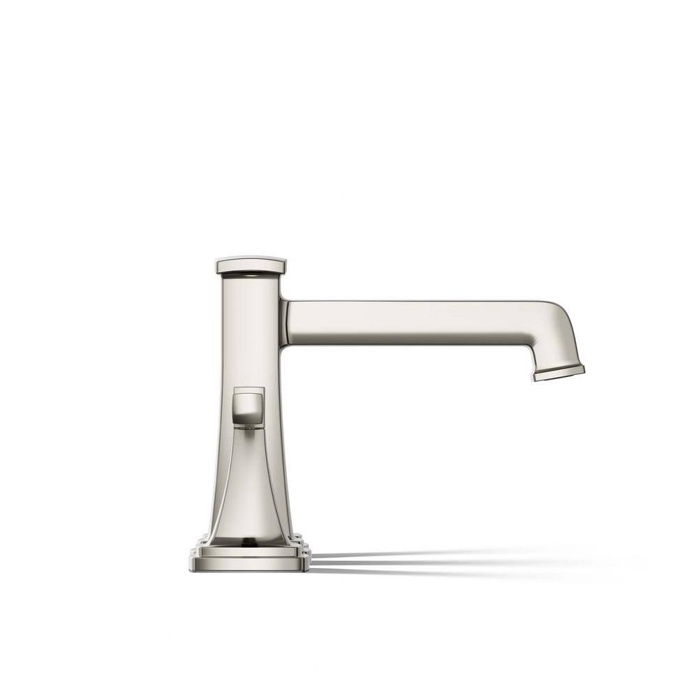 Vibrant Polished Nickel Widespread Bathtub Faucet with Lever Handles