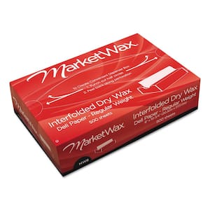 MarketWax Interfolded Dry Wax Deli Paper, 8 x 10.75, White (6000-Pack)