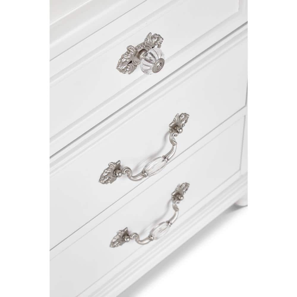 Annie White 5-Drawer Vertical Dresser with Crystal Handles