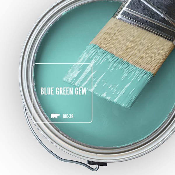 Behr Marquee 1 Gal Bic 39 Blue Green Gem Satin Enamel Exterior Paint Primer 945401 - Behr Blue Green Exterior Paint Colors