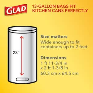 13 Gal. Forceflex White Tall Kitchen Drawstring Trash Bags (120-Count)