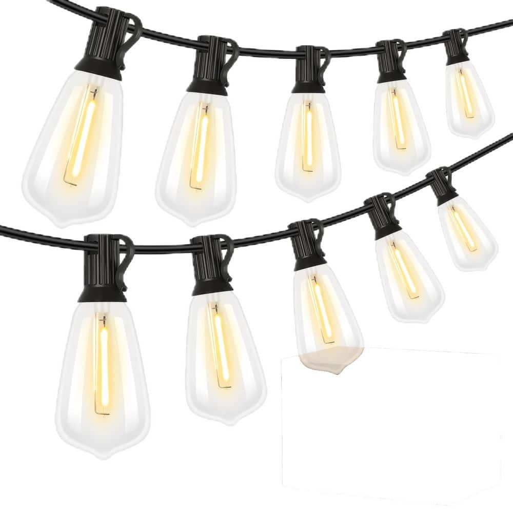 Outdoor String Lights 100 ft. Patio Lights with 52 Shatterproof ST38 Vintage Edison Bulbs Outside Hanging Lights price history on PriceWatchPro
